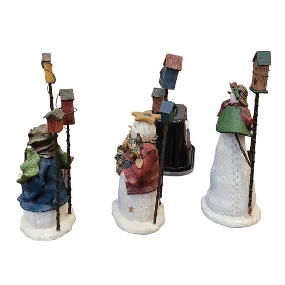 Deb Strain Snowman Christmas Figurines Gardening - Peace, Hope & Joy Vintage - Picture 2 of 6